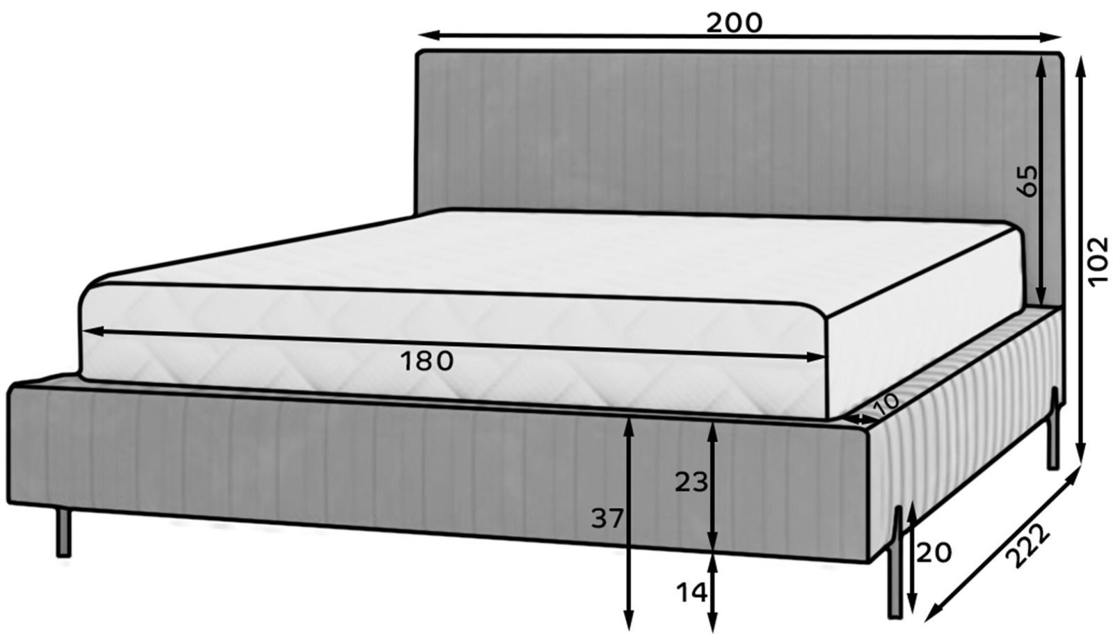 Plessa bed 180x200 - Image 6