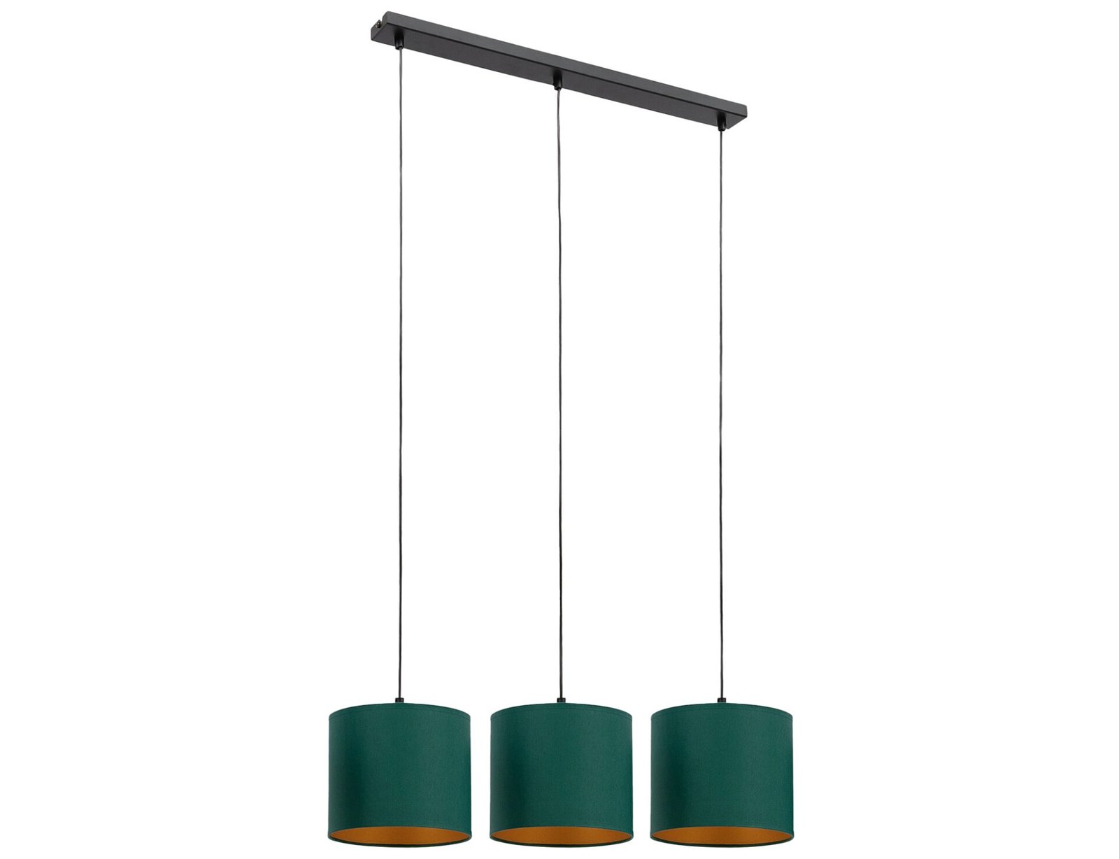 Vespillo, 18x75x105 cm hanging linear 3 green/gold