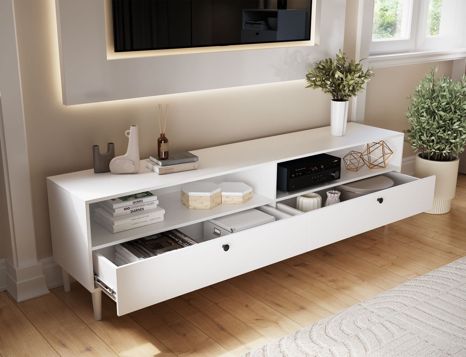 Dullum 200 TV stand, white - Image 8