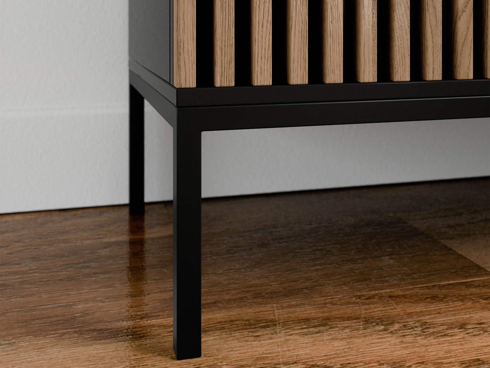 Meorati 150 chest of drawers, black/artisan oak - Image 7