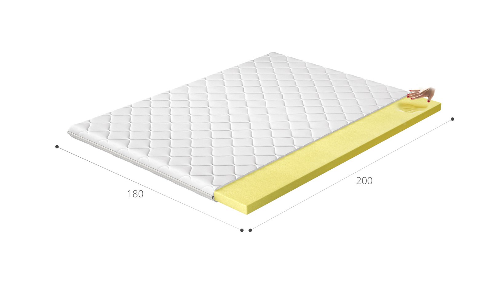 Topper Visco 180x200 hypoallergenic cover - Image 2