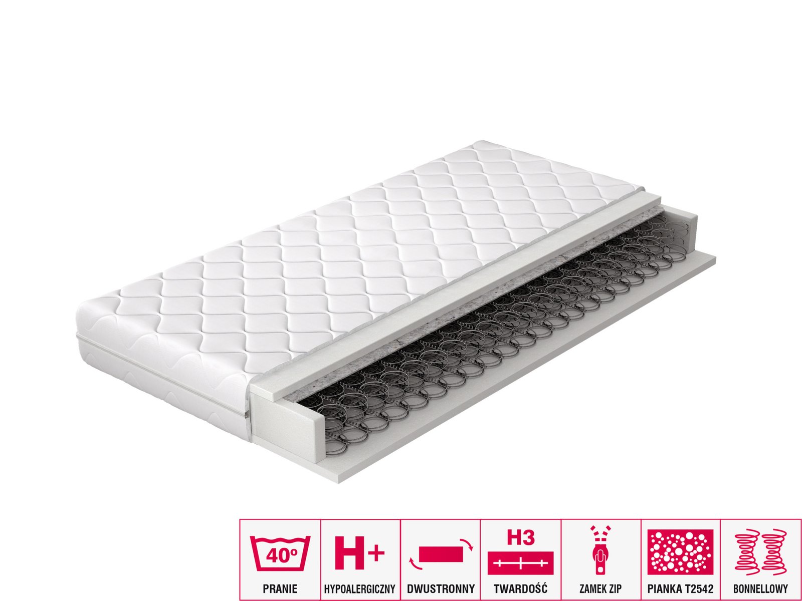 Orsola Bonnell mattress 80x200 hypoallergenic cover - Image 2