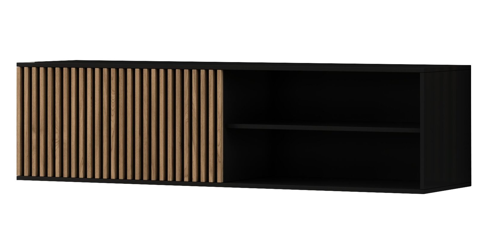 Meorati 150 wall-mounted TV cabinet, black/artisan oak