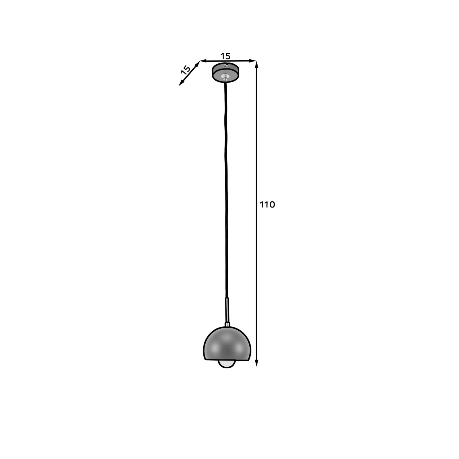 Canonus, 15x15x110cm, hanging, 1 black - Image 5