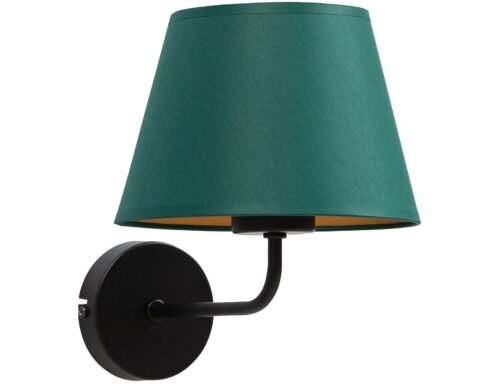 Vespillo, 20x20x23 cm wall lamp 1A green/gold
