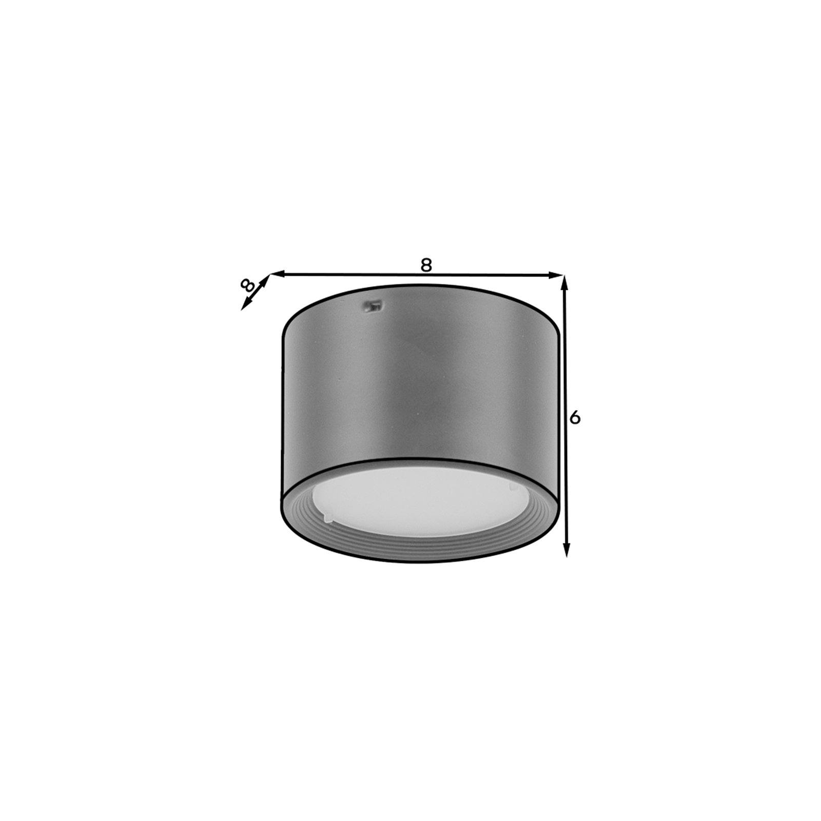 Vallum, 8x8x6cm Ceiling 1C black - Image 4