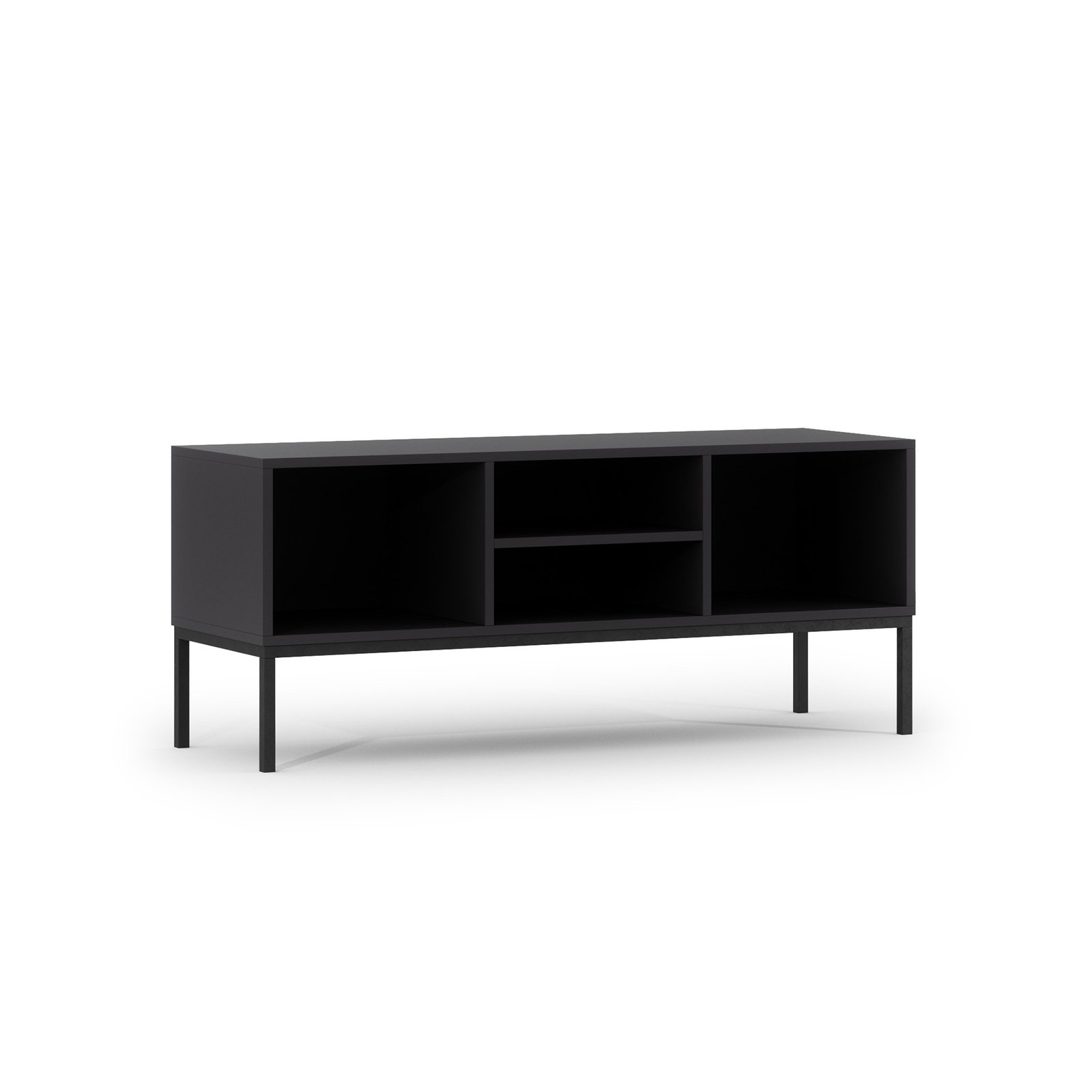 Lanzzi 120 TV cabinet, matte black/matt black - Image 6