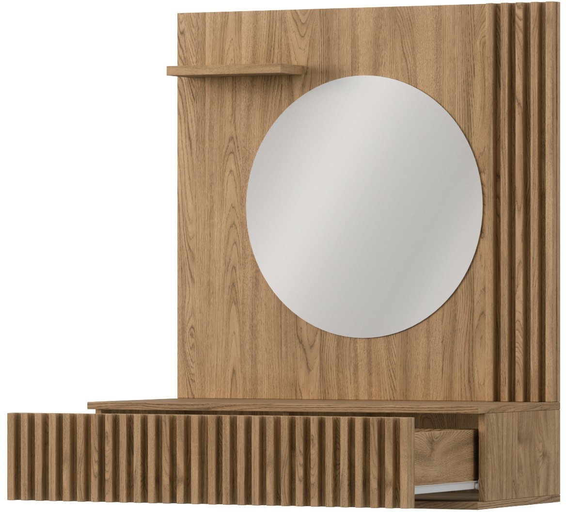 Entsian 85 Artisan Oak Dressing Table - Image 3