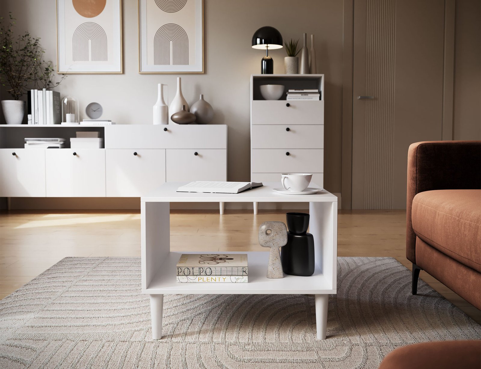 Dullum 60 white coffee table - Image 2
