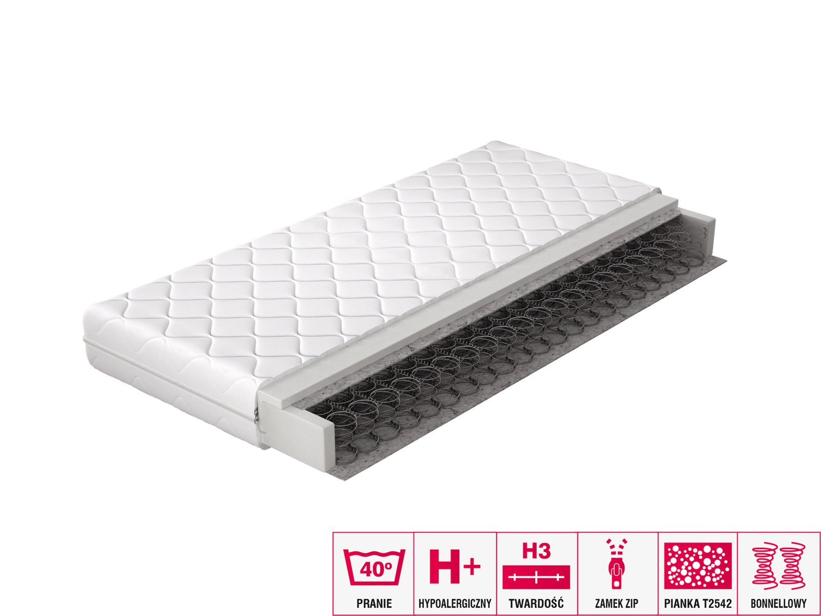 Omini Bonnell mattress 200x200 hypoallergenic cover - Image 3