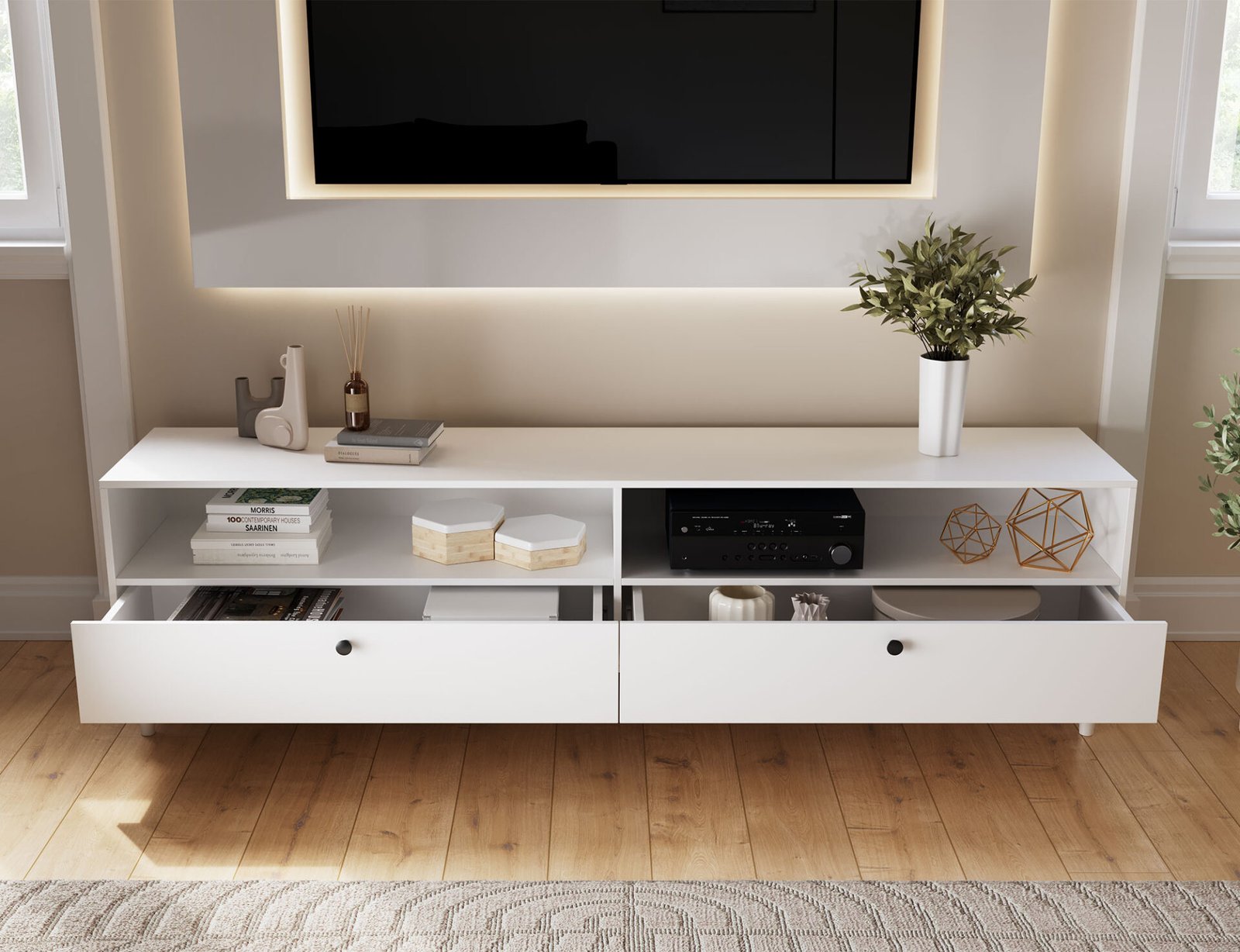 Dullum 200 TV stand, white - Image 6