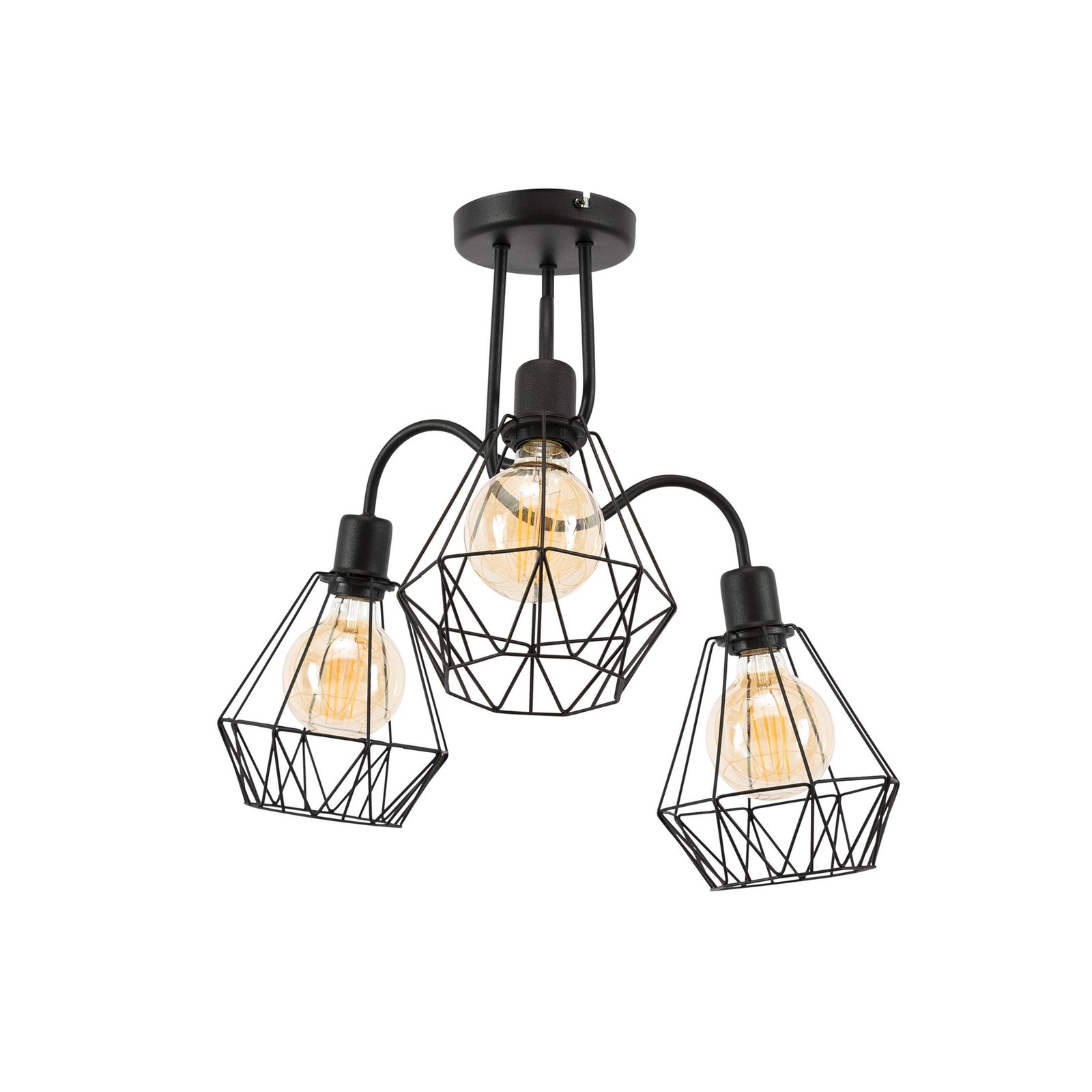 Bendinni, 51x51x50cm chandelier, 3 black colors