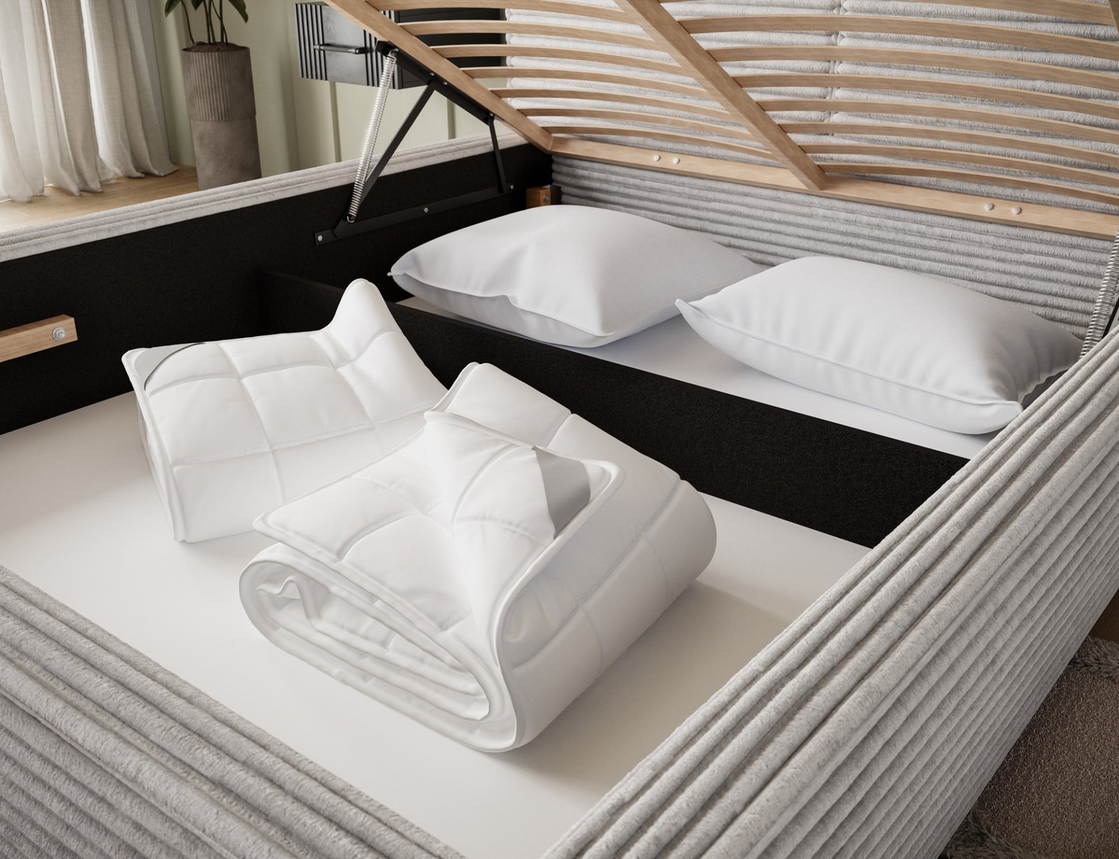 Pesillo bed + wooden frame/stand/container 140x200 - Image 8