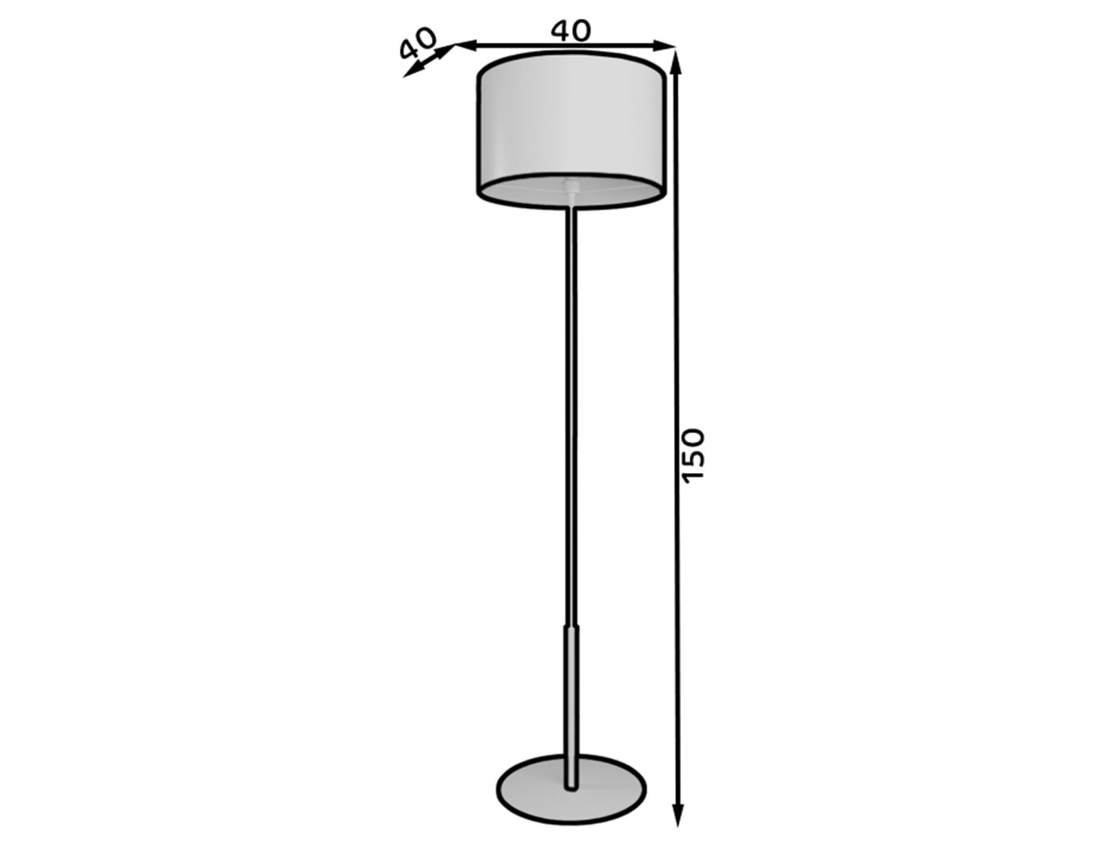 Vespillo, 40x40x150cm Freestanding 1 white/gold - Image 5