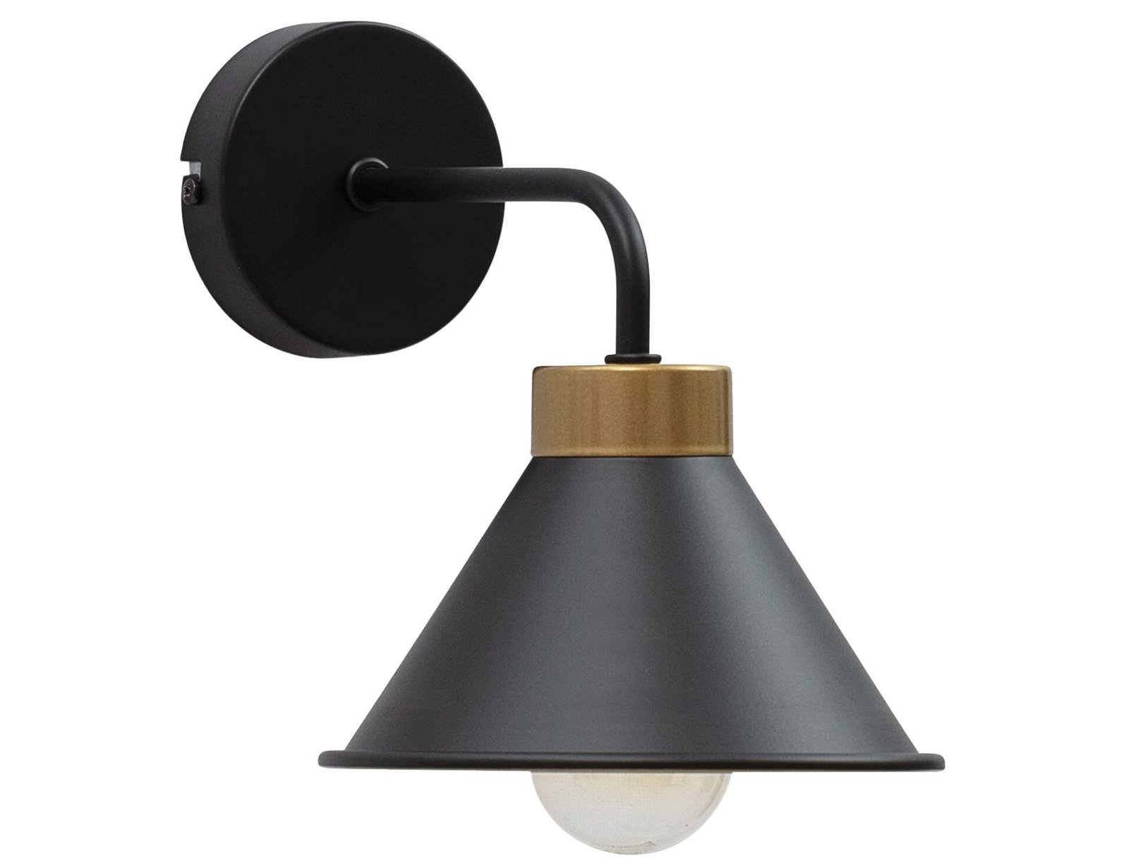 Detmer, 17x25x20cm Wall lamp 1 black/gold