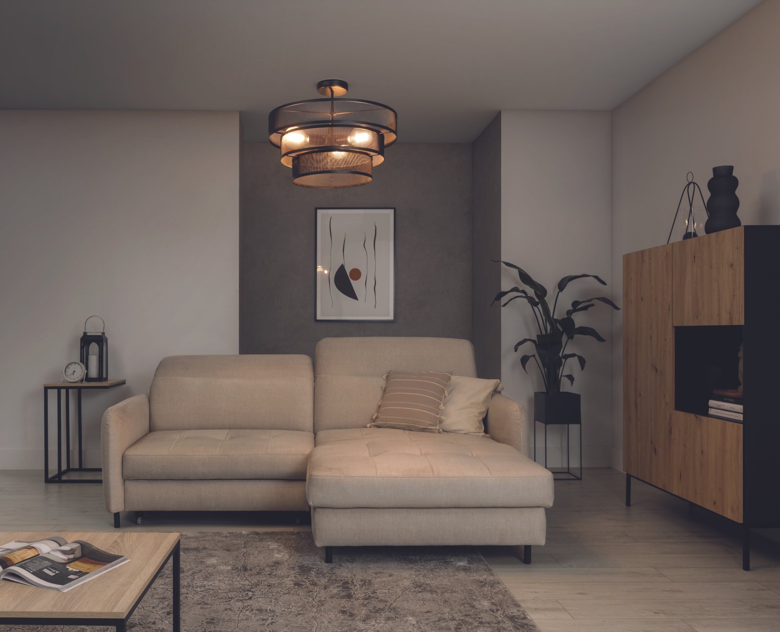 Orabela, 55x55x32cm Ceiling 3B black - Image 4
