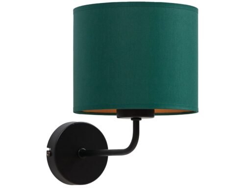 Vespillo, 18x26x24 cm wall lamp, 1 green/gold
