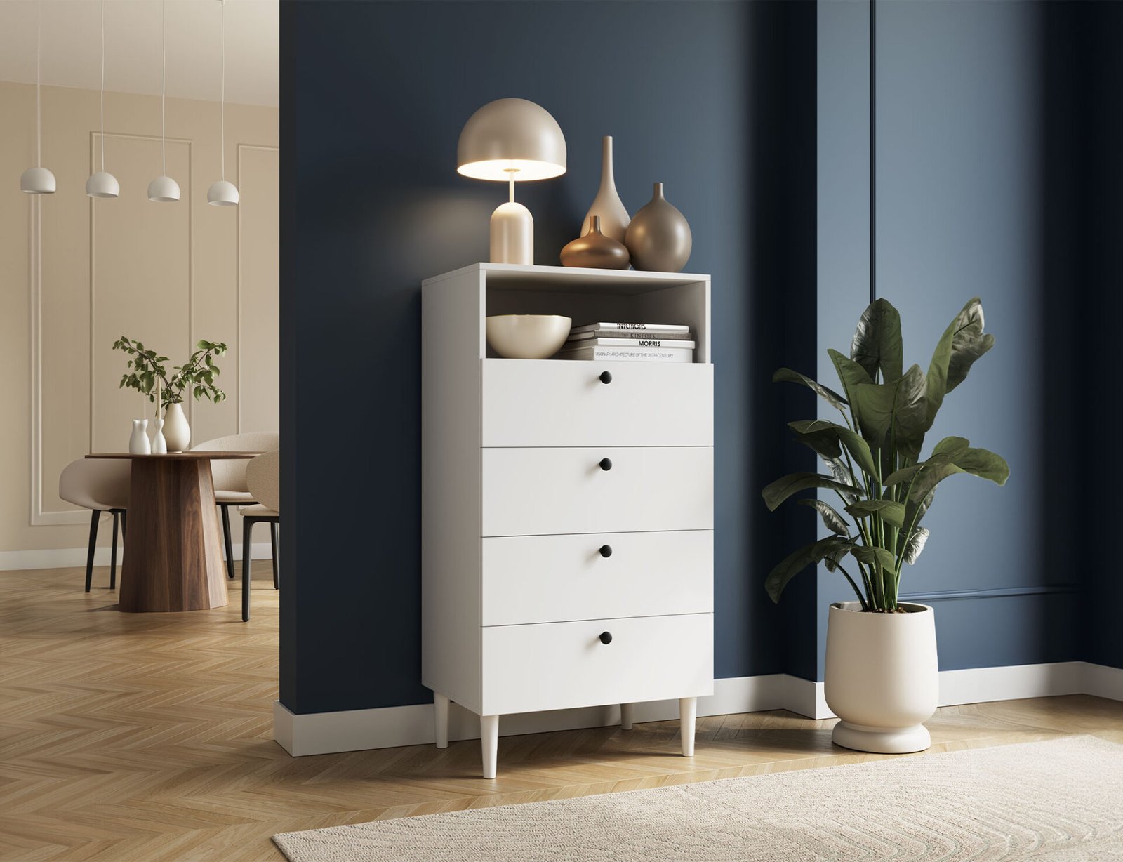Dullum 60 white bookshelf - Image 12