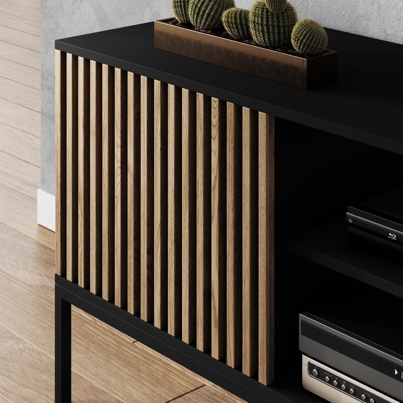 Meorati 150 TV stand, black/artisan oak - Image 6
