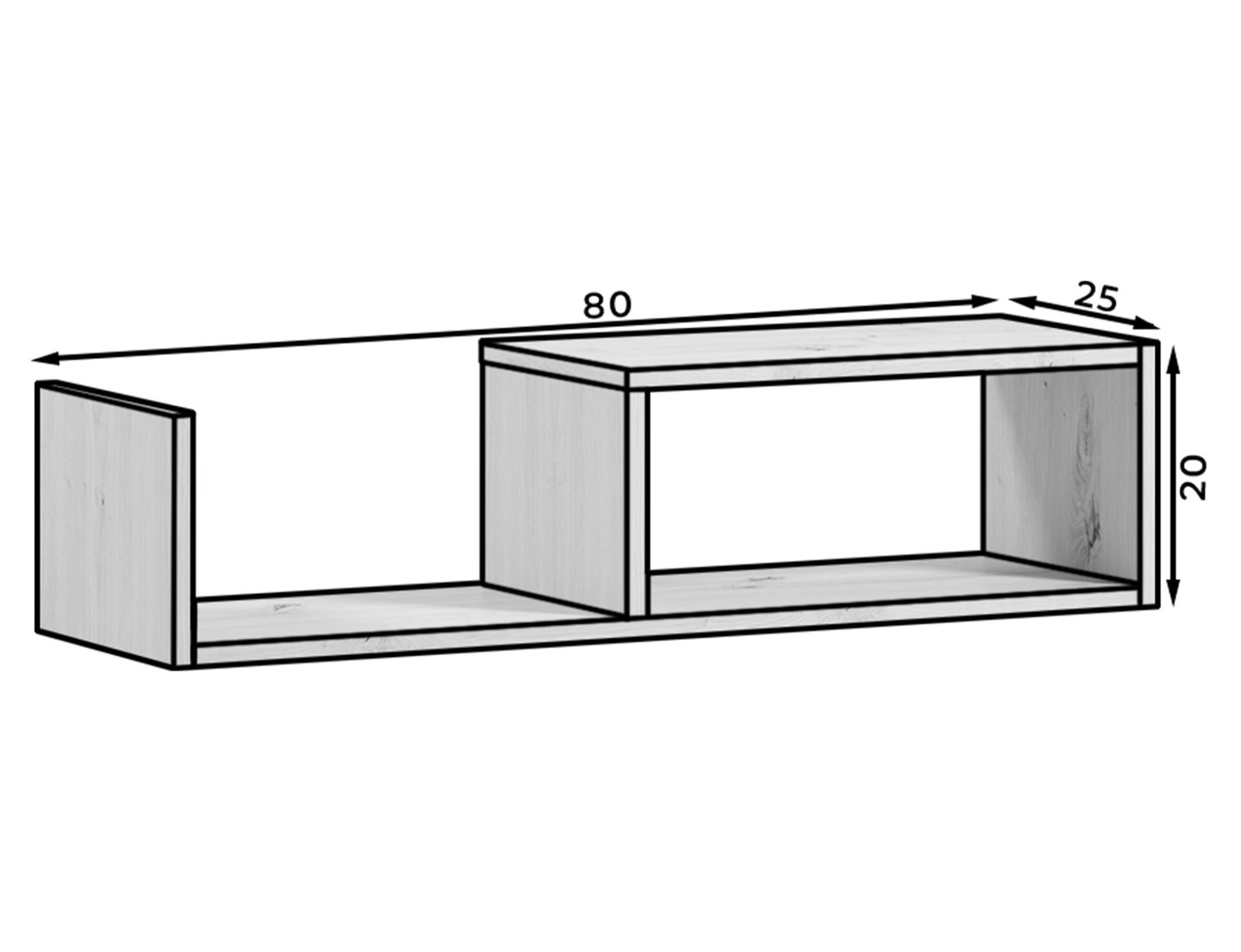 Vellia 80 shelf black - Image 8