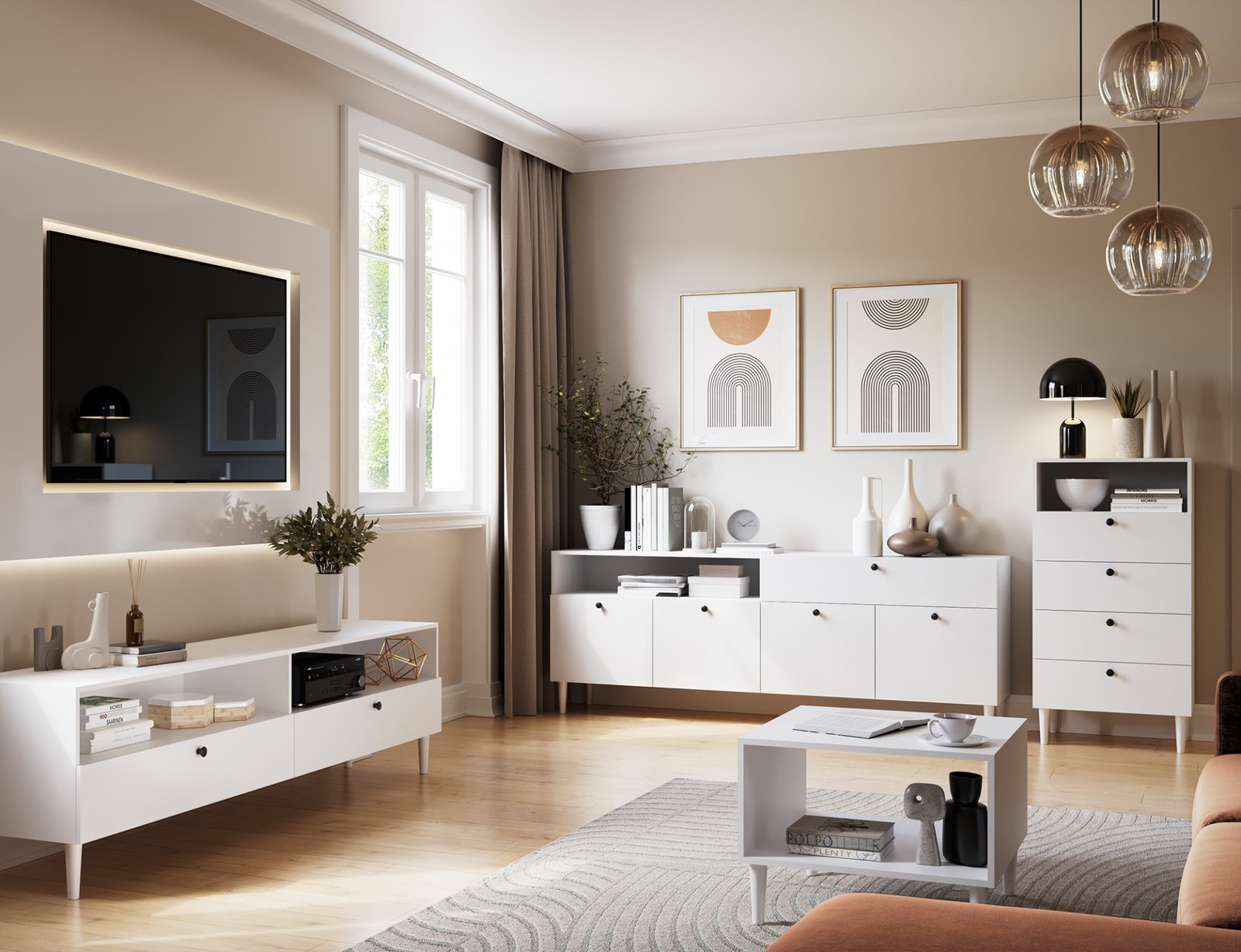 Dullum 200 TV stand, white - Image 13