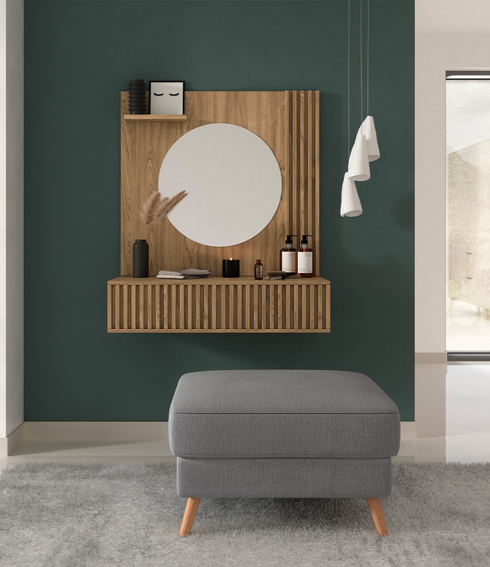 Entsian 85 Artisan Oak Dressing Table - Image 7
