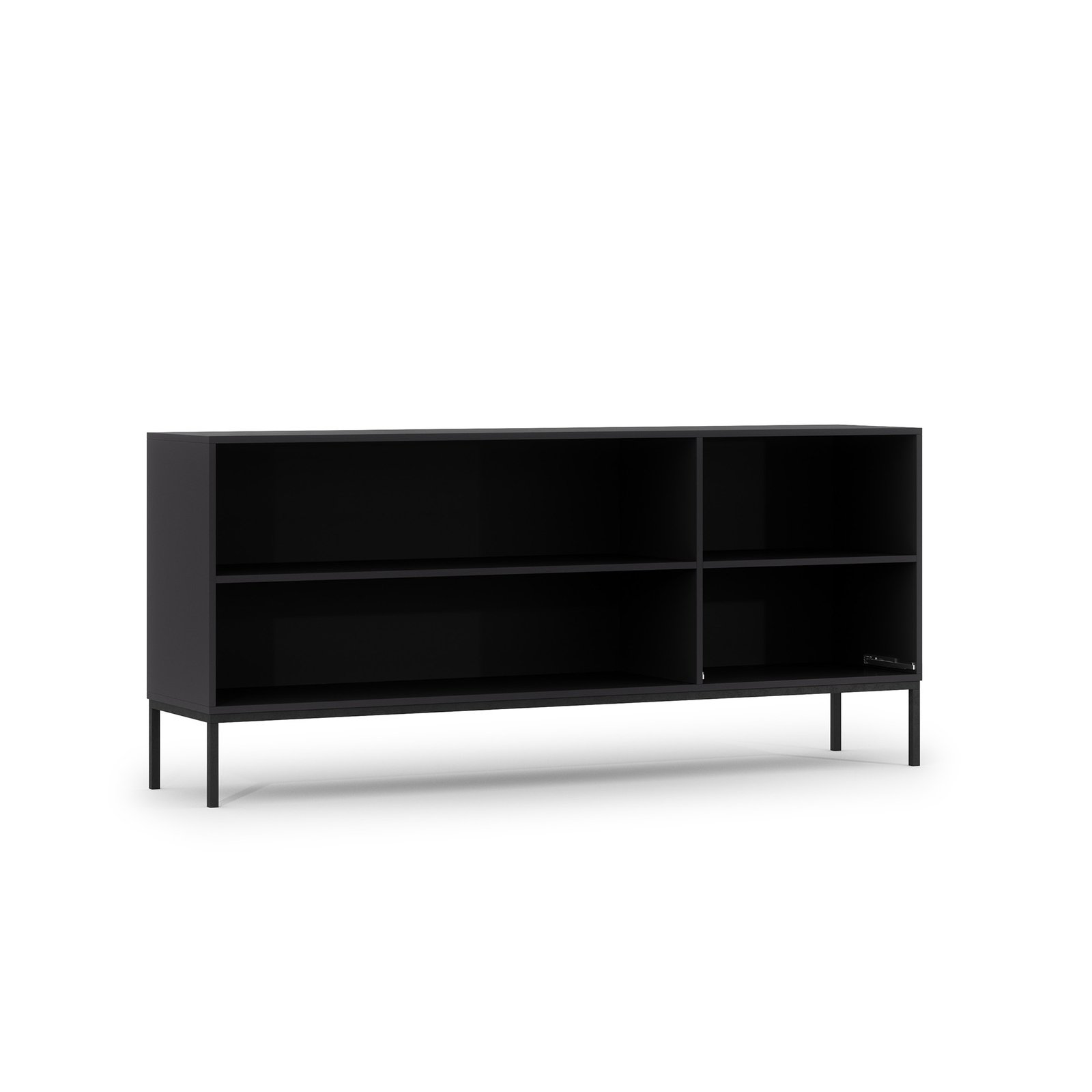 Lanzzi 180 chest of drawers, matte black/artisan oak - Image 5