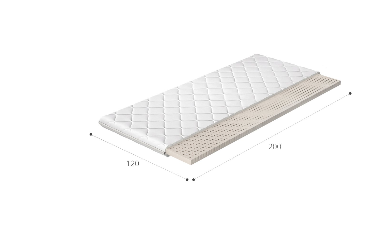 Topper latex hypoallergenic cover 120x200 - Image 2