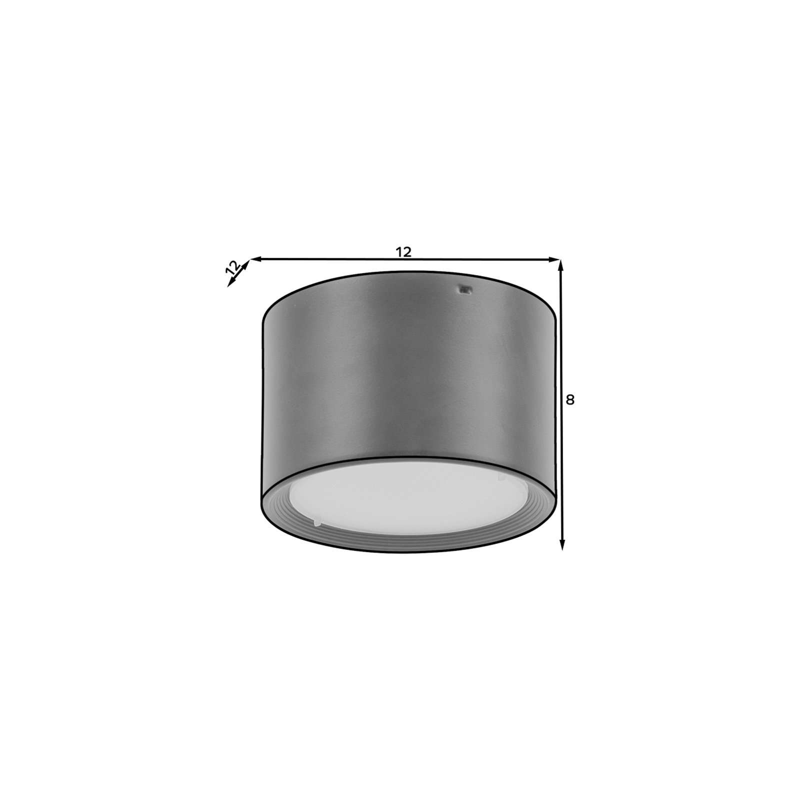Vallum, 12x12x8cm Ceiling 1B black - Image 4
