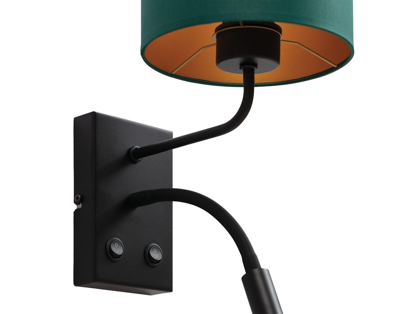 Vespillo, 18x26x38cm wall lights, 2 green/gold - Image 3