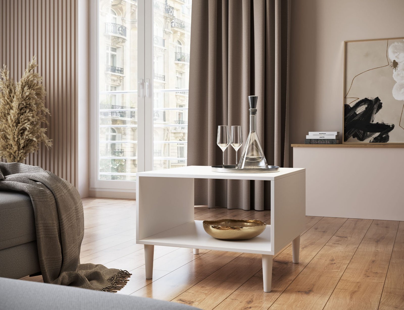 Dullum 60 white coffee table - Image 8