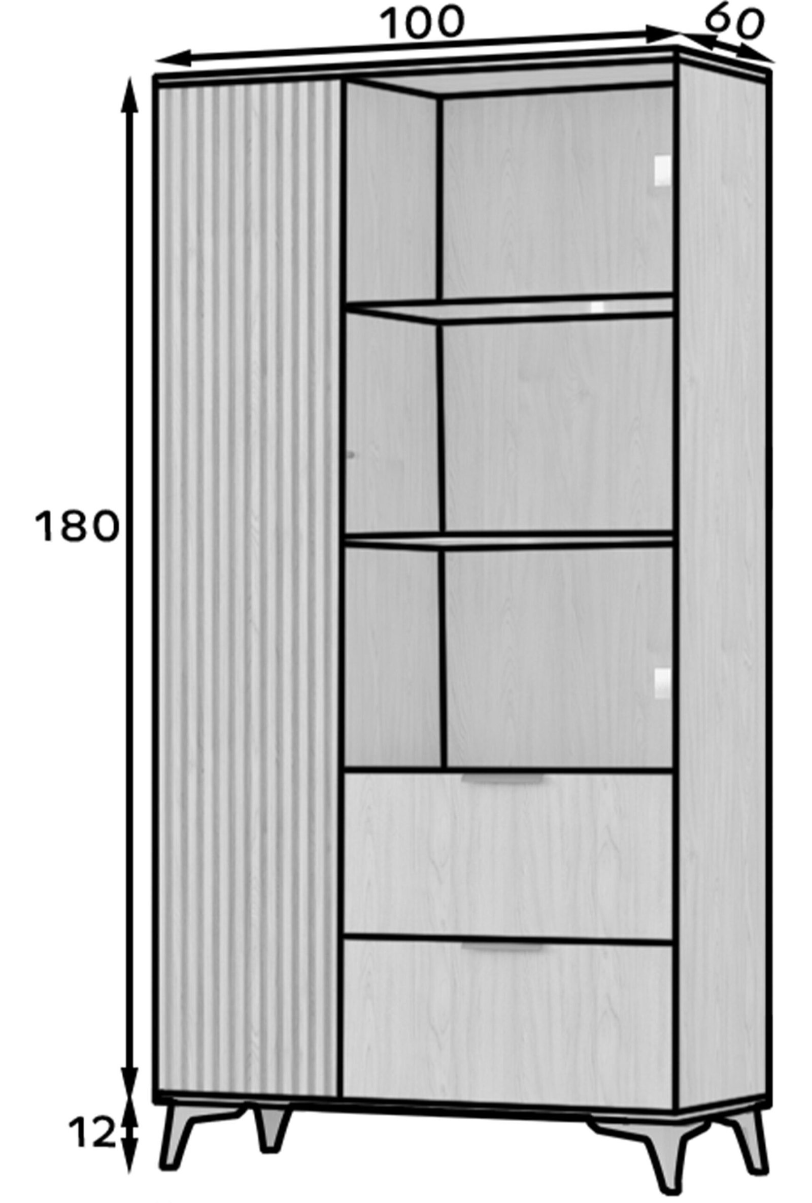 Entsian 100 Artisan Oak Display Cabinet - Image 9