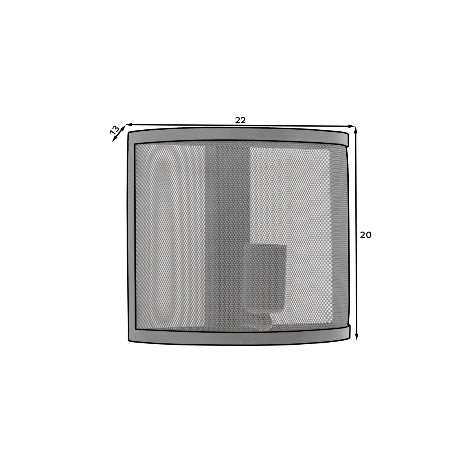 Gormar, 22x13x20cm Wall lamp 1 black - Image 5