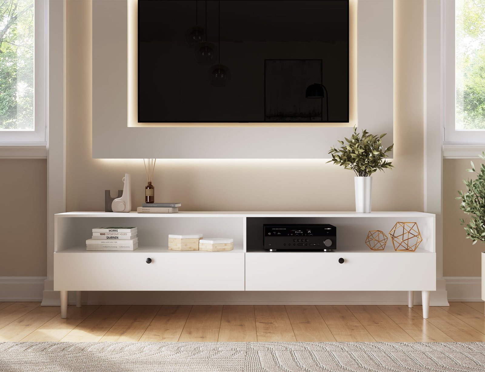 Dullum 200 TV stand, white - Image 2