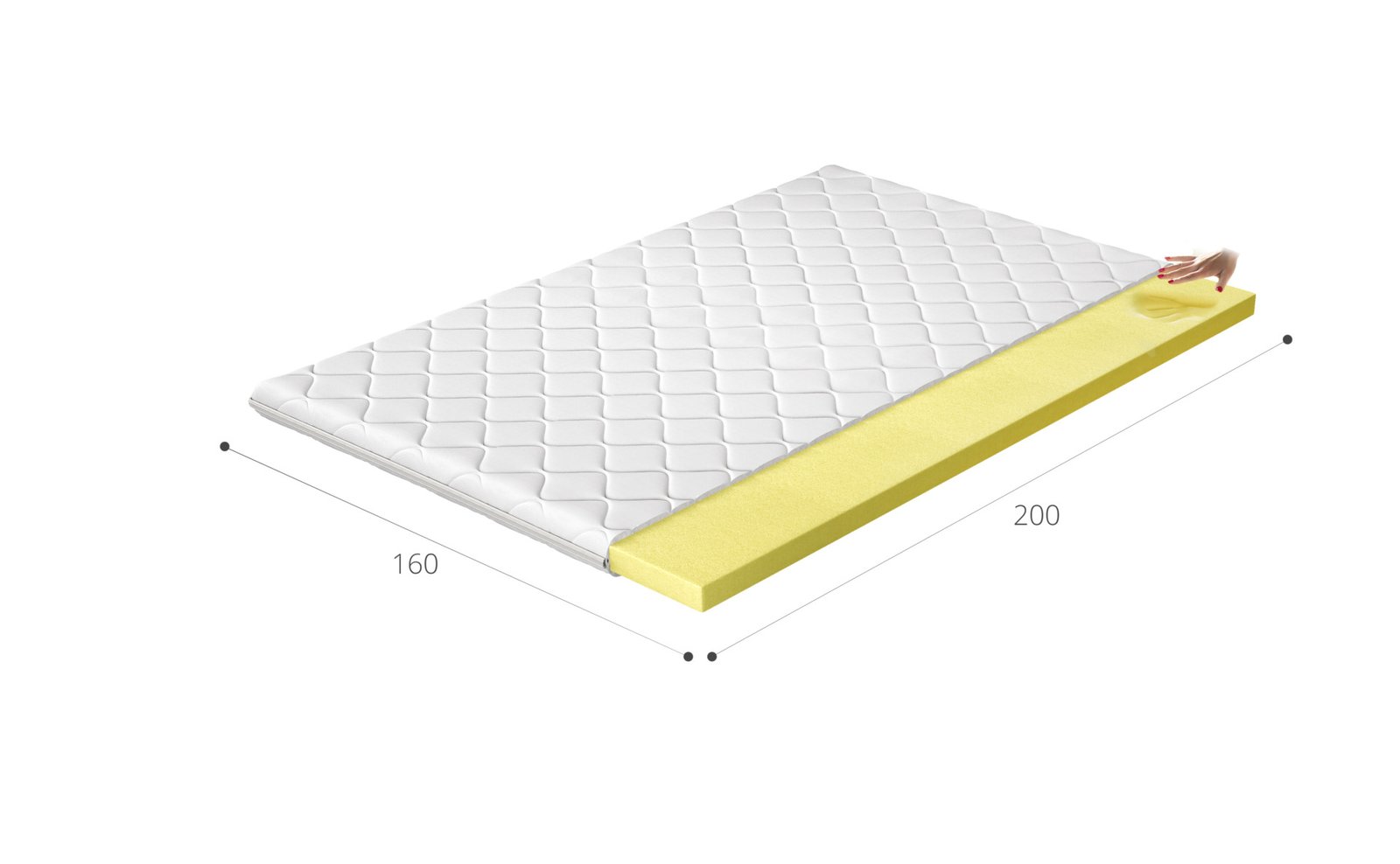 Topper Visco 160x200 hypoallergenic cover - Image 2