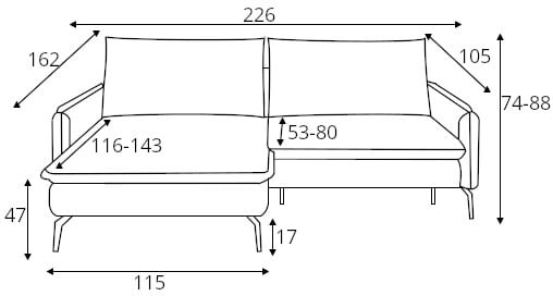 Glossy left-hand corner sofa with DL sleeping function and Gr1 bedding box - Image 8