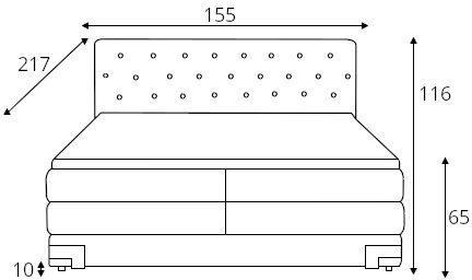Continental bed 140 Godin Gr1 - Image 6