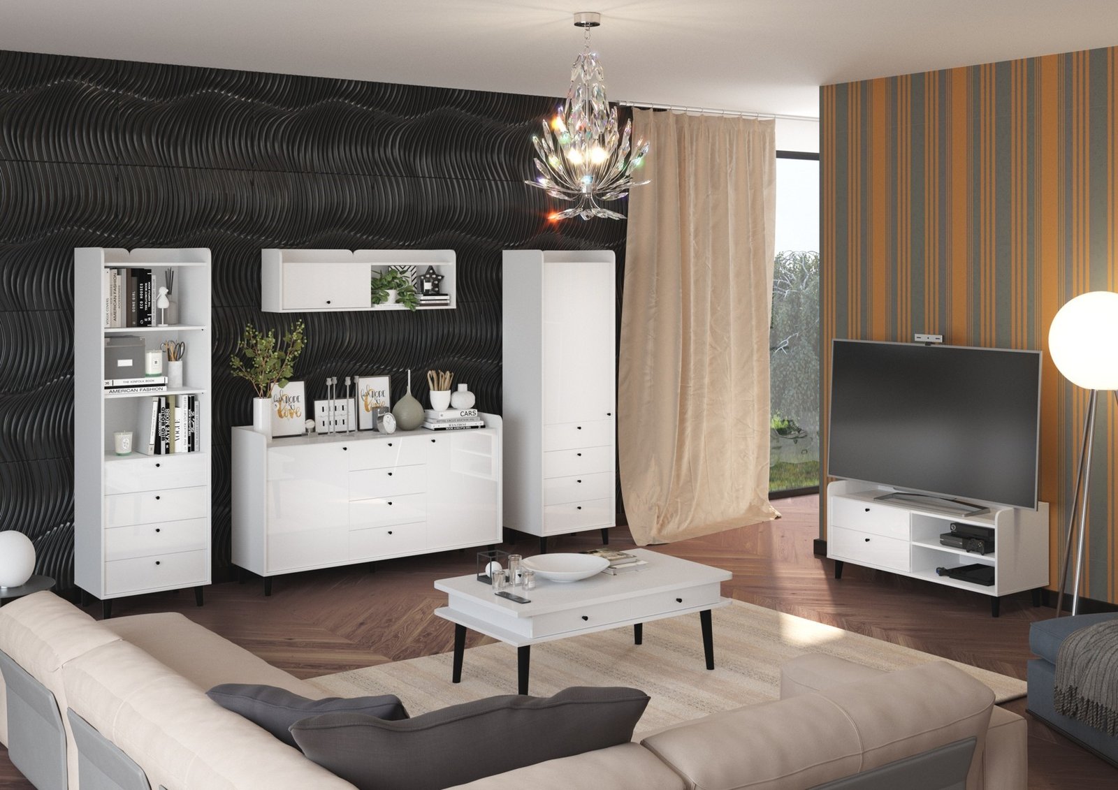 DOLCE furniture #3 living room set with wall cabinet - Image 3