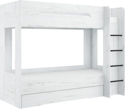 Children’s bunk bed for youth, 2 persons, 80×200, BLIN, oak color, white