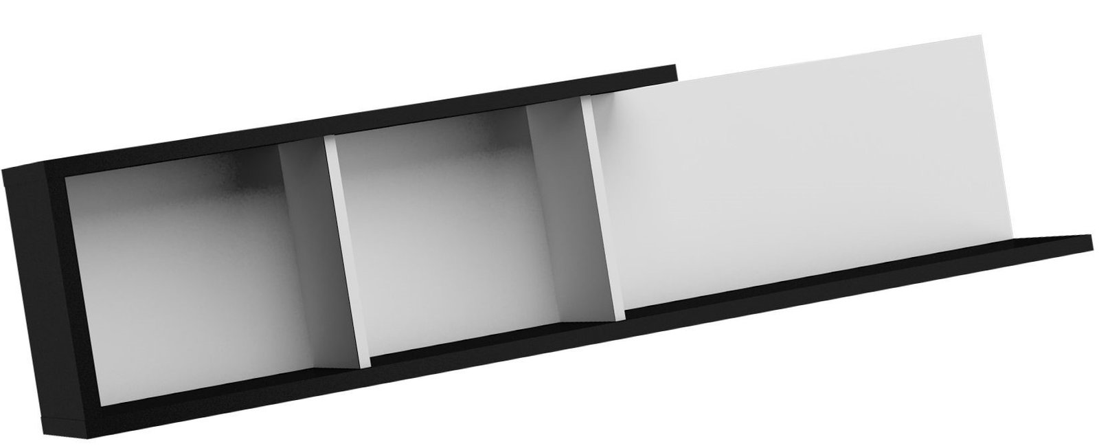 HYBRID 13 furniture wall shelf for living room, black and whiteHYBRID - Image 3
