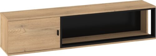 VEGAS 16 furniture, wall shelf, loft, Cremona oak, black
