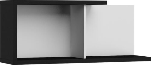 HYBRID 14 furniture wall shelf for living room, black and whiteHYBRID