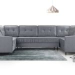 Corner sofa bed with ruffles Alaskan U