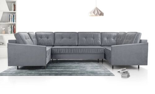Corner sofa bed with ruffles Alaskan U