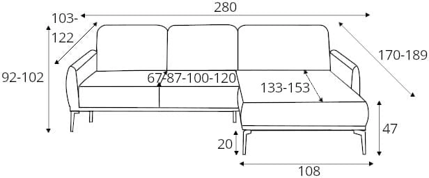 Storm Mini right corner sofa with sliding backrests Gr1 - Image 9
