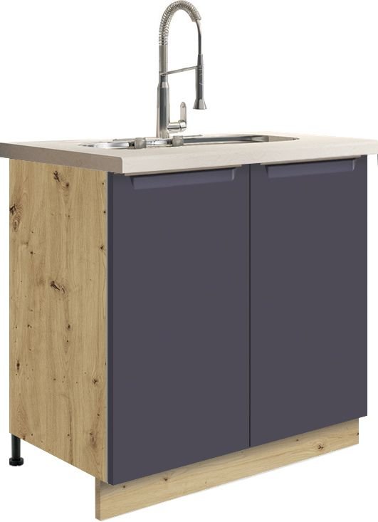 Base sink cabinet 80 cm Glamour GLA-12D - Image 2