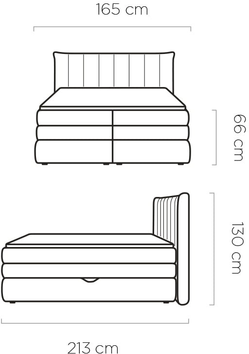 Continental bed 140 Amber with storage box Gr1 - Image 8