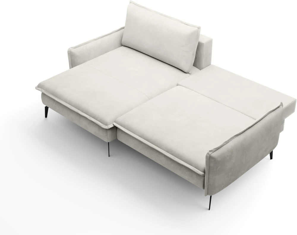 Glossy left-hand corner sofa with DL sleeping function and Gr1 bedding box - Image 5
