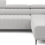 Right-hand corner sofa Gandi L Corner 140 with sleeping function, Italian-style frame and Gr1 container