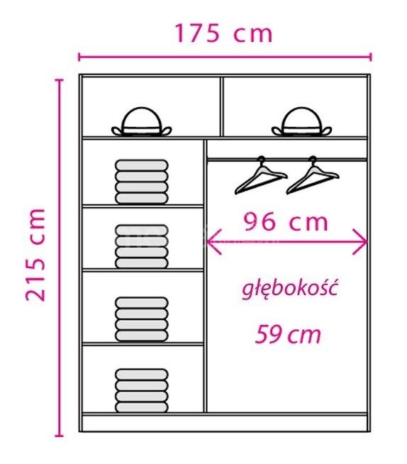 Sliding wardrobe "Effect EF-1", Andersen pine - Image 5
